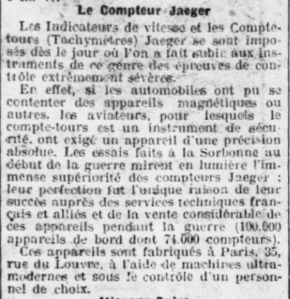 Journal La Patrie - 15 octobre 1919
