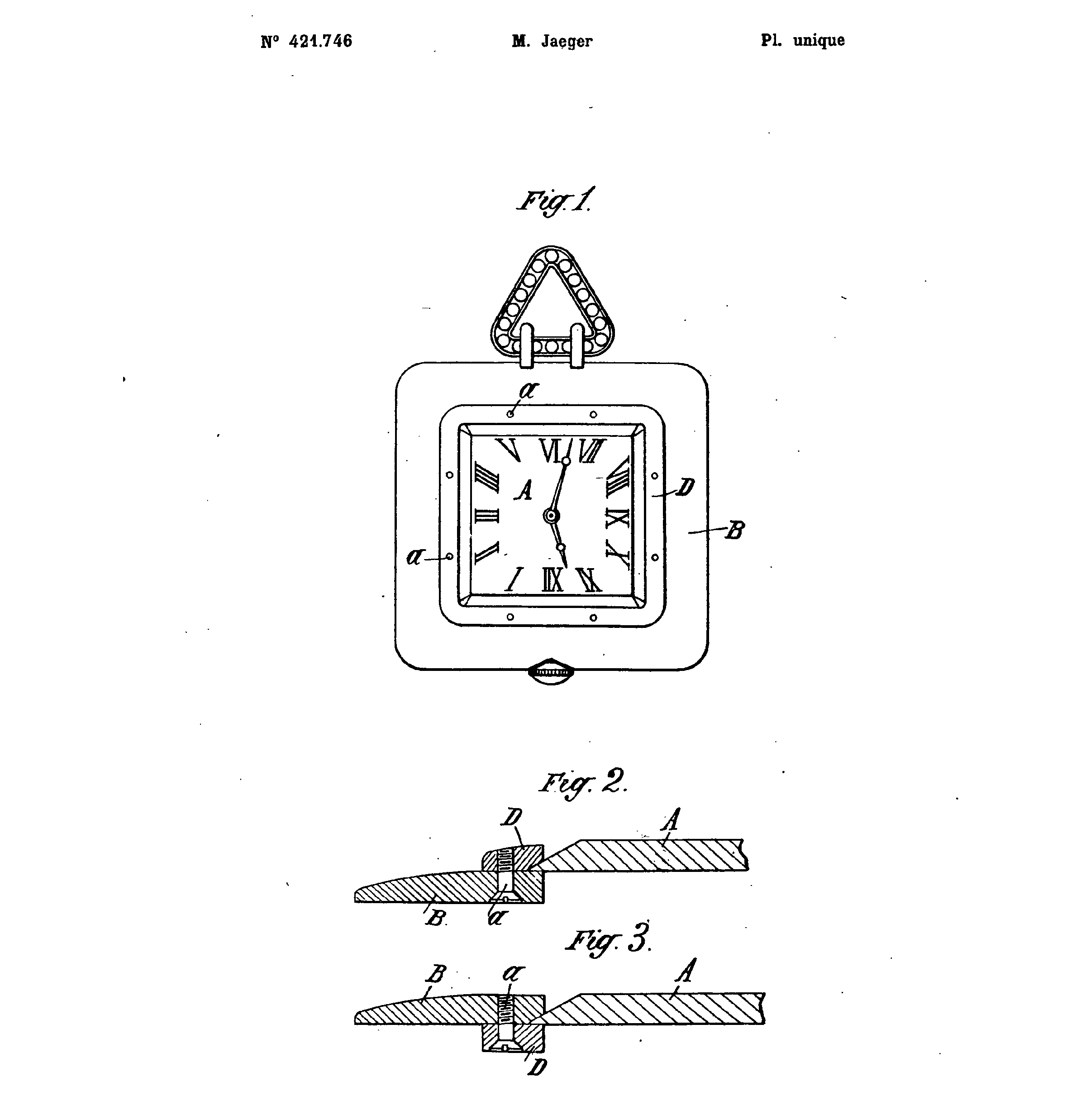 Brevet Jaeger Montre polygonale